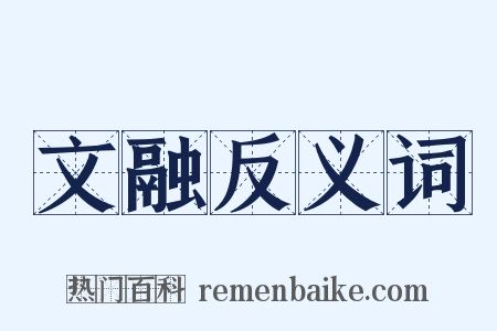 文融反义词是什么意思的图片